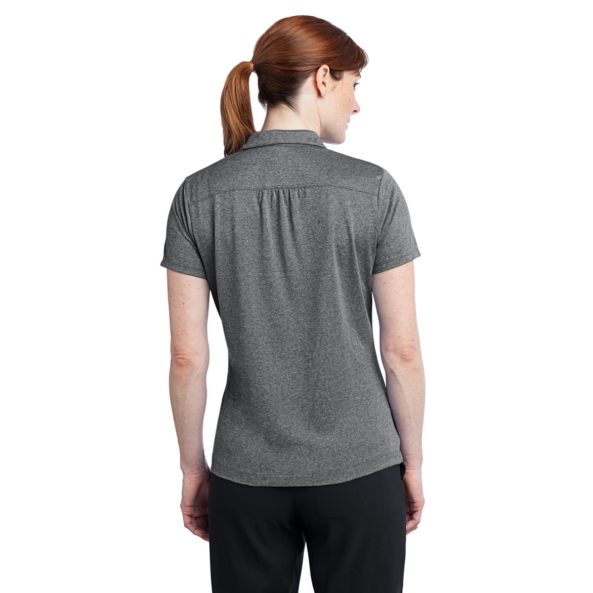 Nike Golf 474455 Ladies DriFIT Heather Polo Carbon Heather