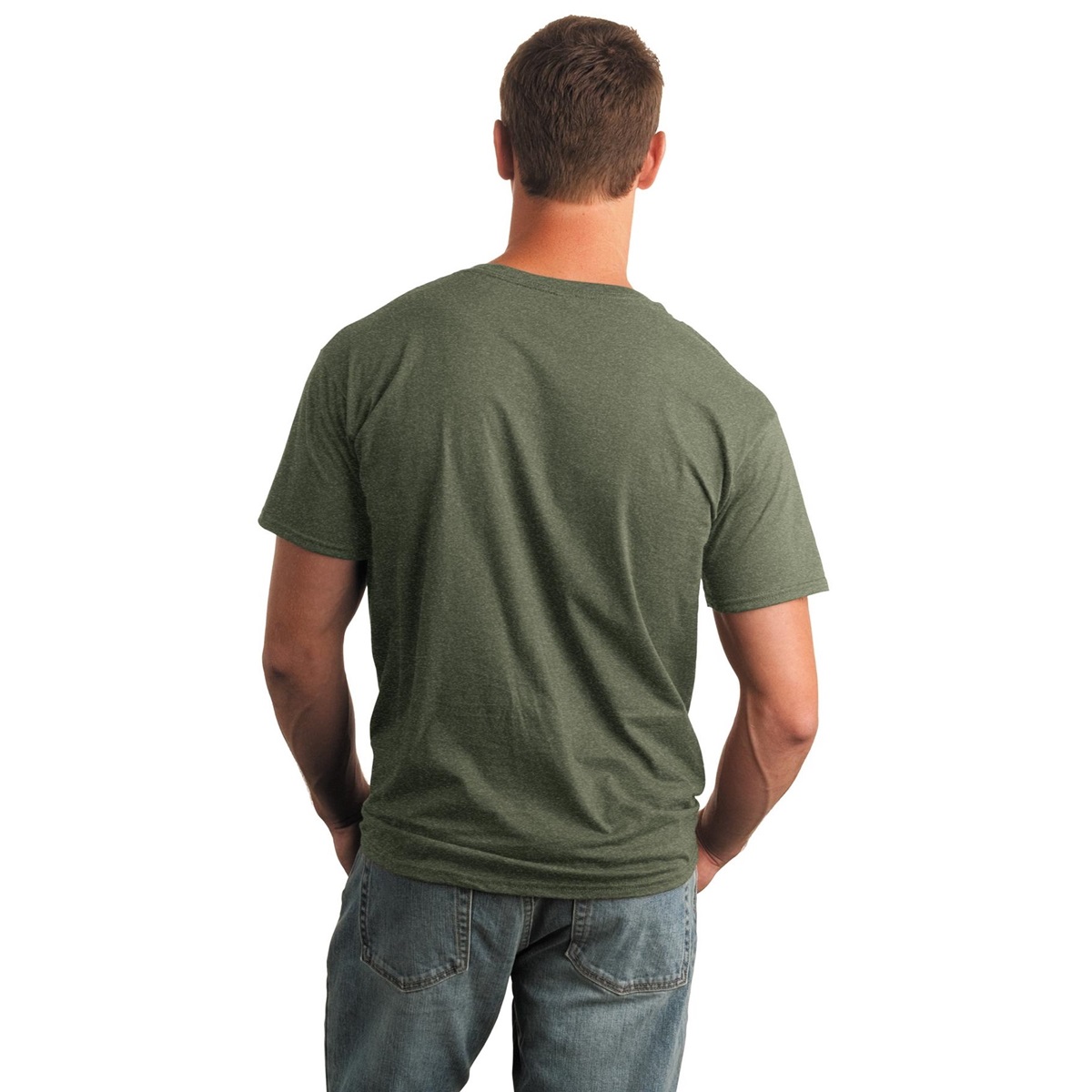 Gildan Softstyle T Shirt Heather Military Green Fullsource