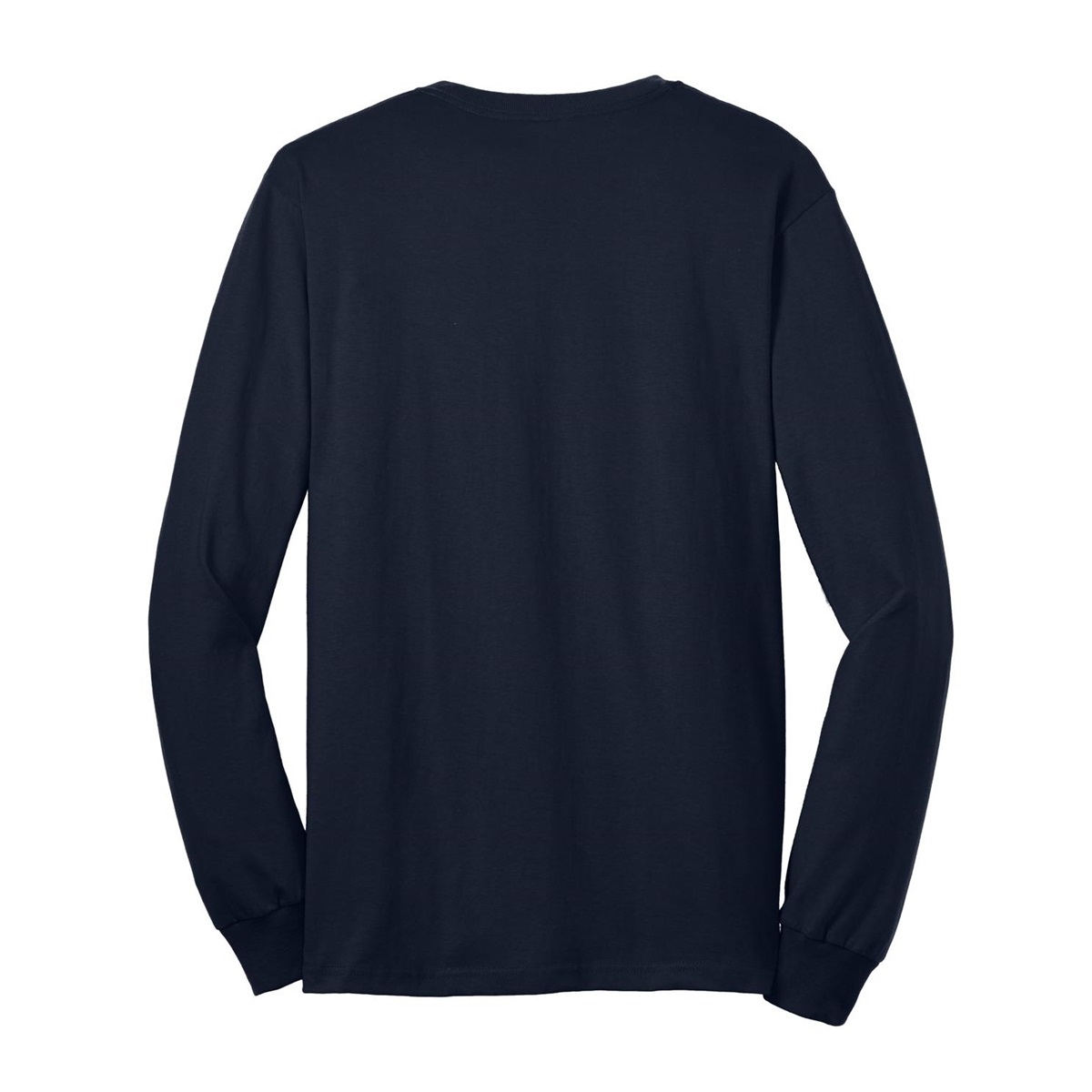 Gildan 2410 Ultra Cotton Long Sleeve T Shirt With Pocket Navy