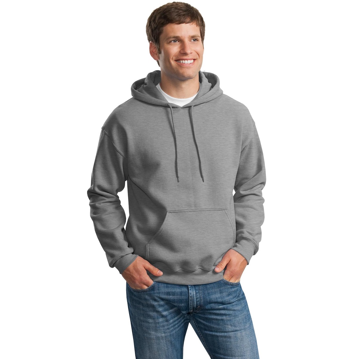 Gildan 12500 DryBlend Pullover Hooded Sweatshirt - Grey | FullSource.com