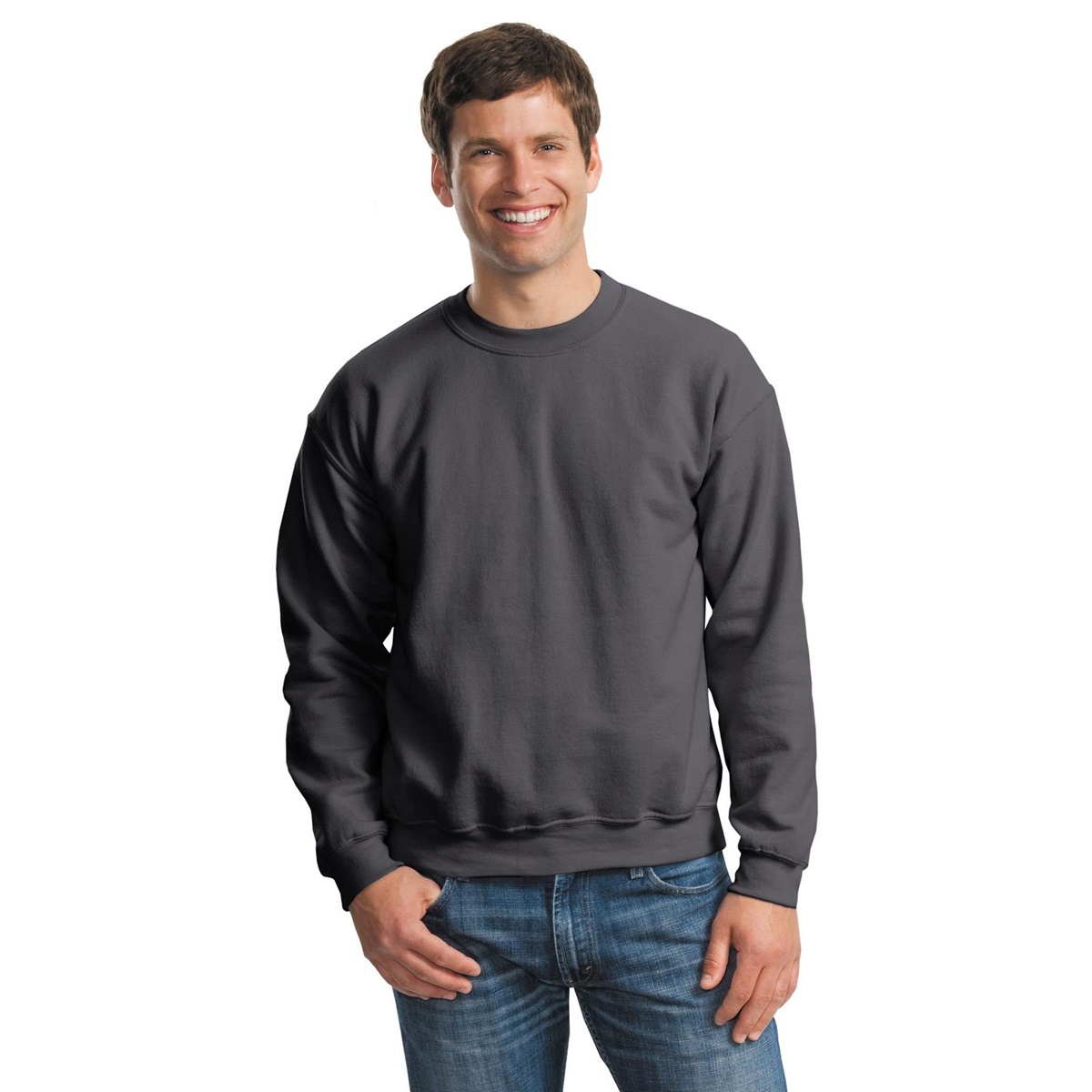 Gildan 18000 Heavy Blend Crewneck Sweatshirt - Charcoal | FullSource.com