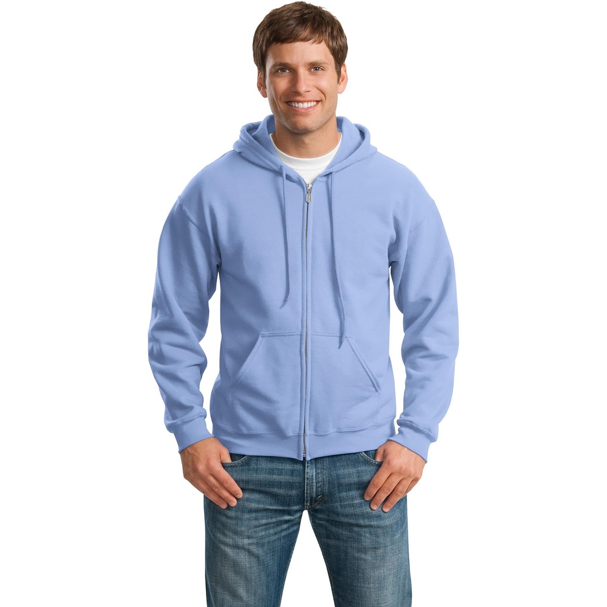 Gildan 18600 Heavy Blend Full-Zip Hooded Sweatshirt - Carolina Blue ...