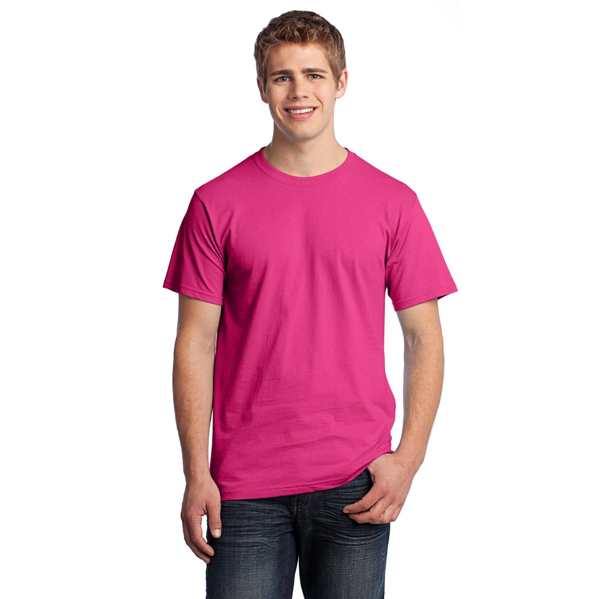 Fruit of the Loom 3930 Heavy Cotton HD T-Shirt - Cyber Pink ...