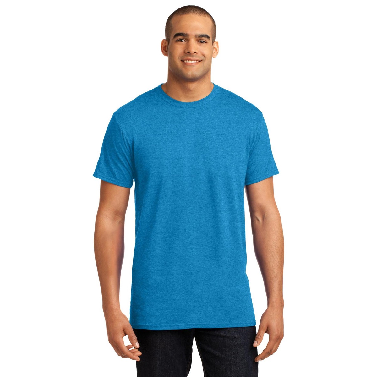 Hanes 4200 X-Temp T-Shirt - Neon Blue Heather | FullSource.com