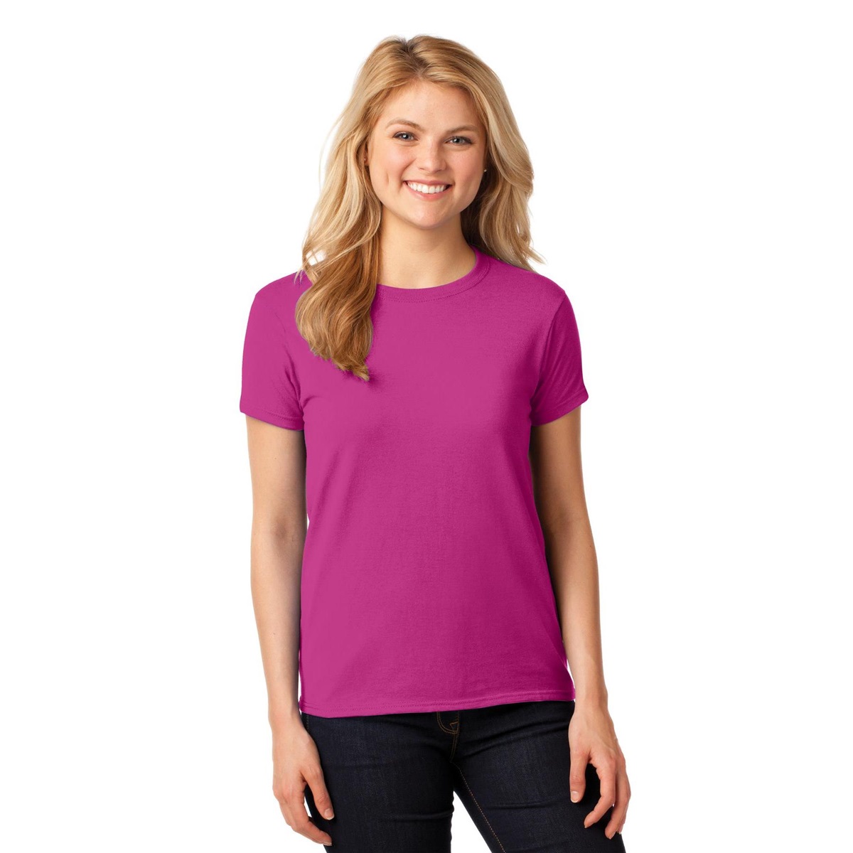 Gildan 5000l Ladies Heavy Cotton T Shirt Heliconia