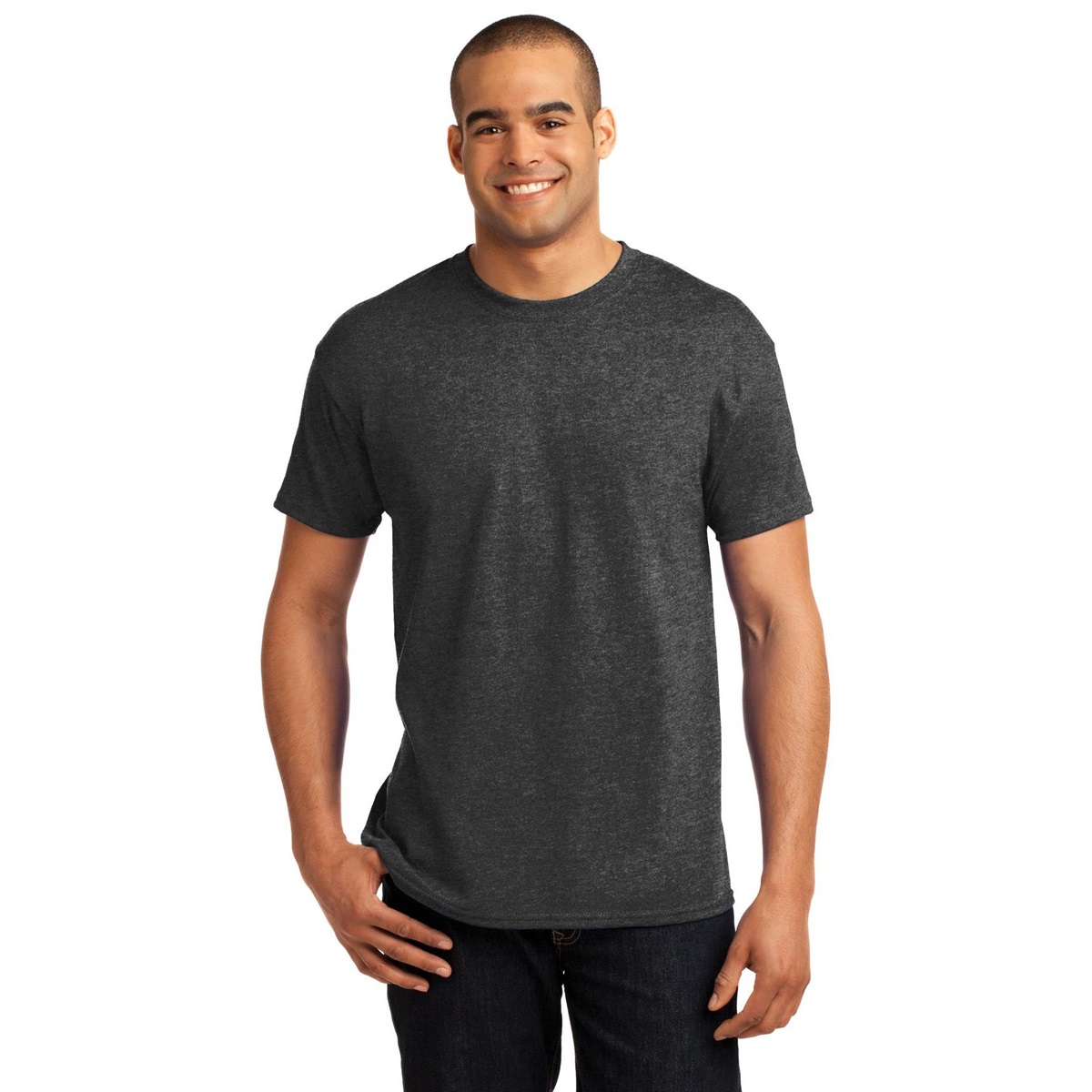 Hanes 5170 ComfortBlend EcoSmart Cotton/Polyester T-Shirt - Charcoal ...