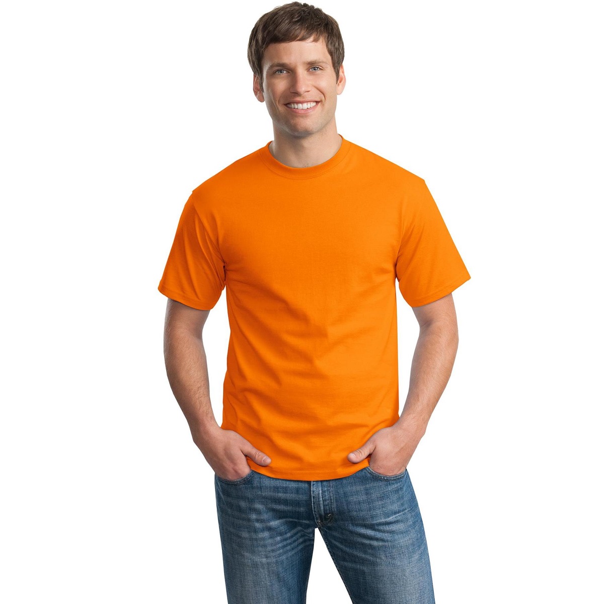 Hanes 5250 Tagless Cotton T-Shirt - Athletic Orange | FullSource.com