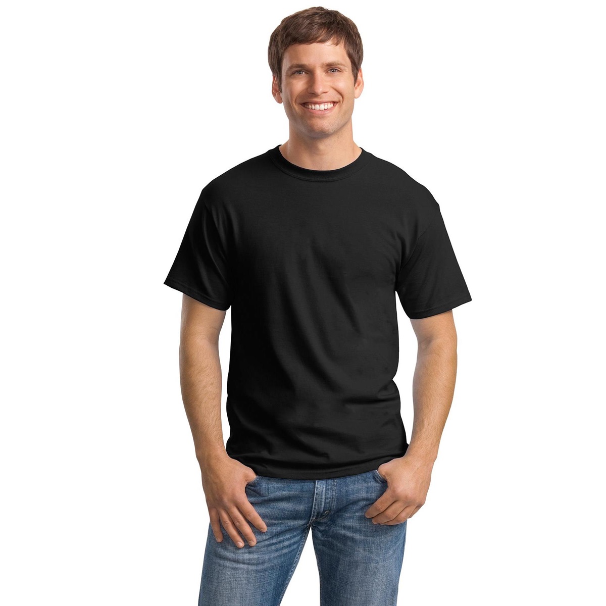 Hanes 5280 ComfortSoft Heavyweight Cotton T-Shirt - Black | FullSource.com