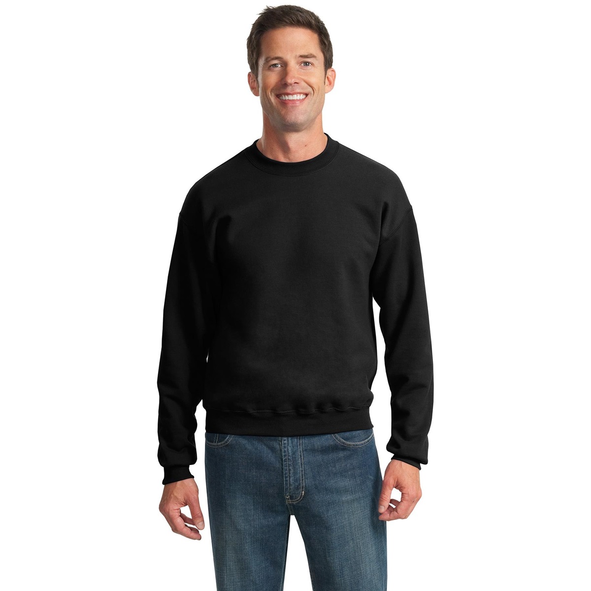 Jerzees 562M NuBlend Crewneck Sweatshirt - Black | FullSource.com