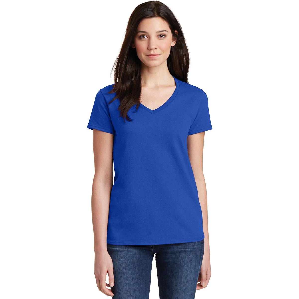 blue v shirt