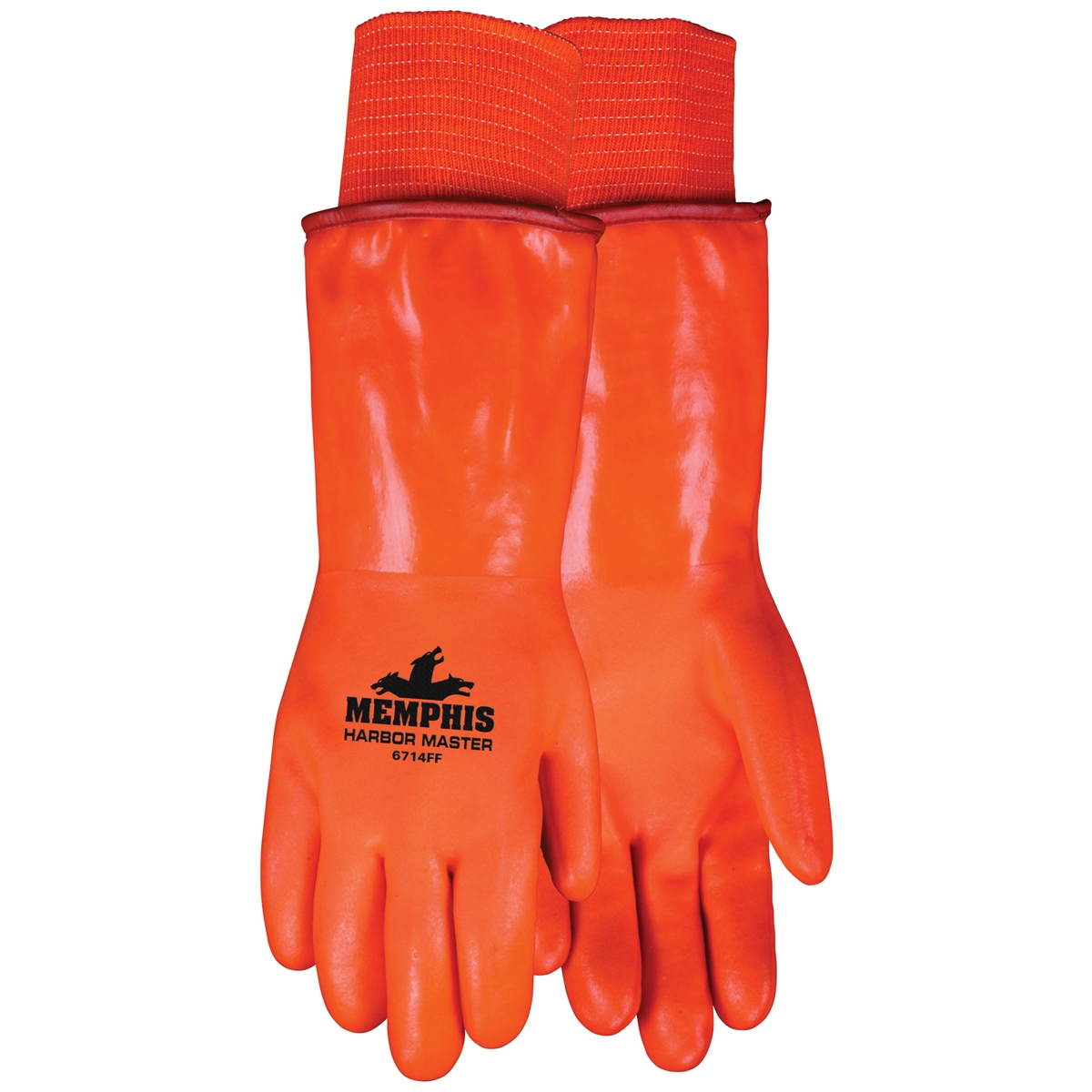 Memphis Double Dipped PVC Gloves Orange