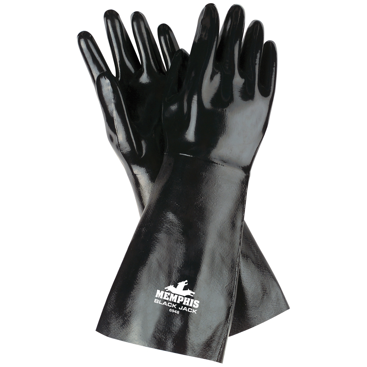 Memphis 6948 Black Jack Multi-Dip Neoprene Gloves - Smooth Finish ...