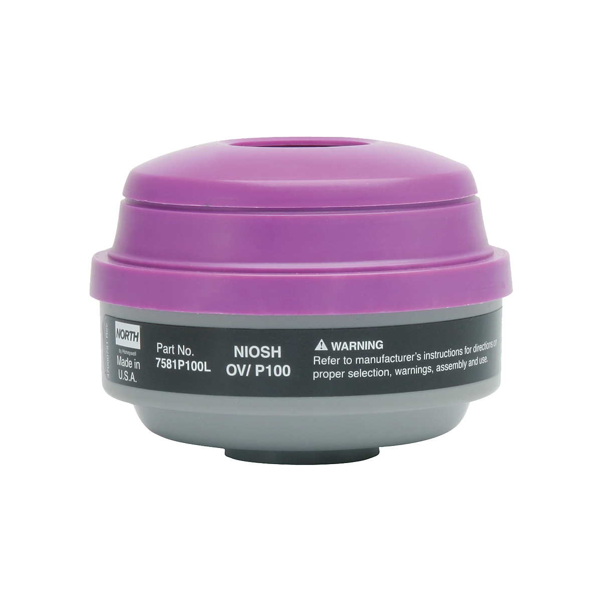 North Safety Organic Vapor Cartridge with P100 Particulate Filter