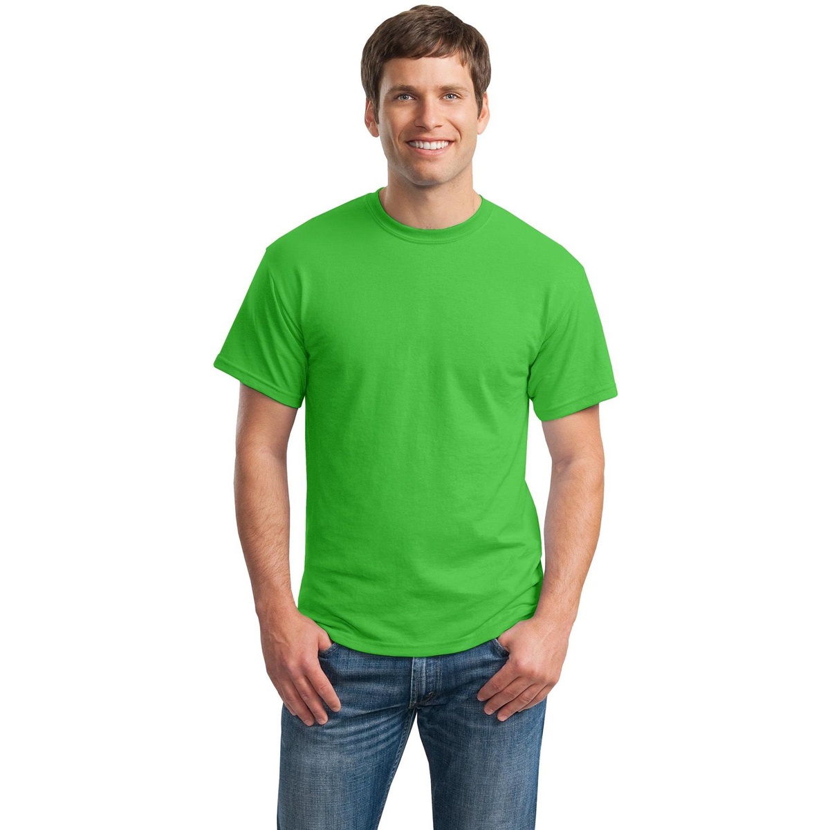 Gildan 8000 DryBlend T-Shirt - Electric Green | FullSource.com