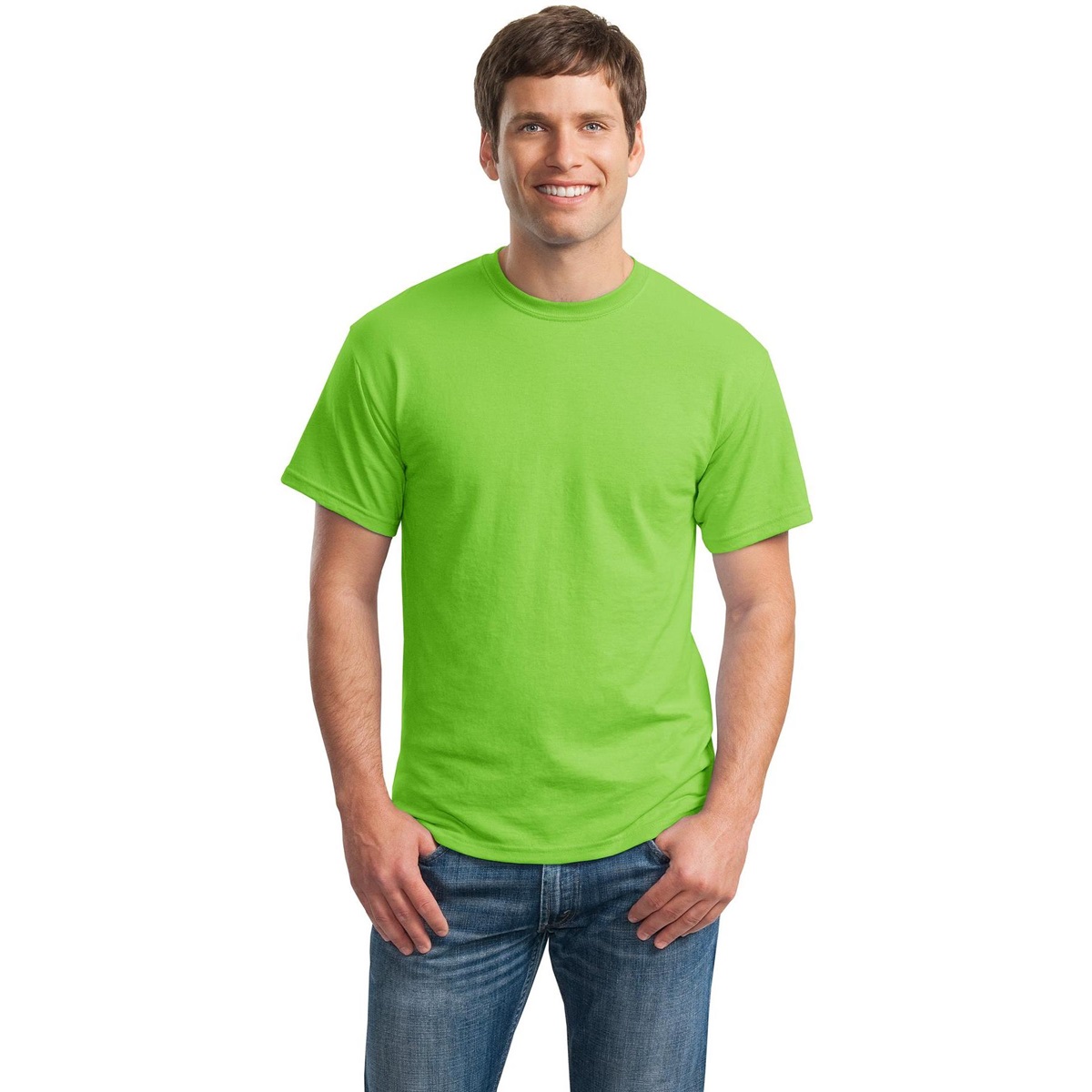 Gildan 8000 DryBlend T-Shirt - Lime | FullSource.com