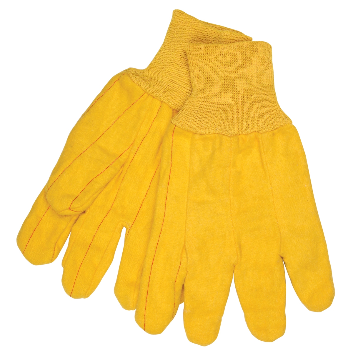 Memphis 8526 Canvas Chore Gloves - Fleece Palm - Knit Wrist - Yellow ...