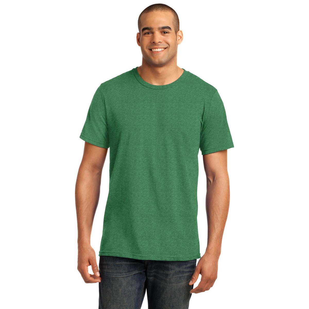 heather green shirt