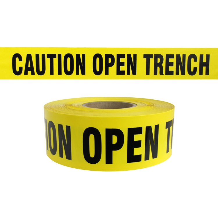 Caution Open Trench Tape 1000 Ft Roll 4 Mil