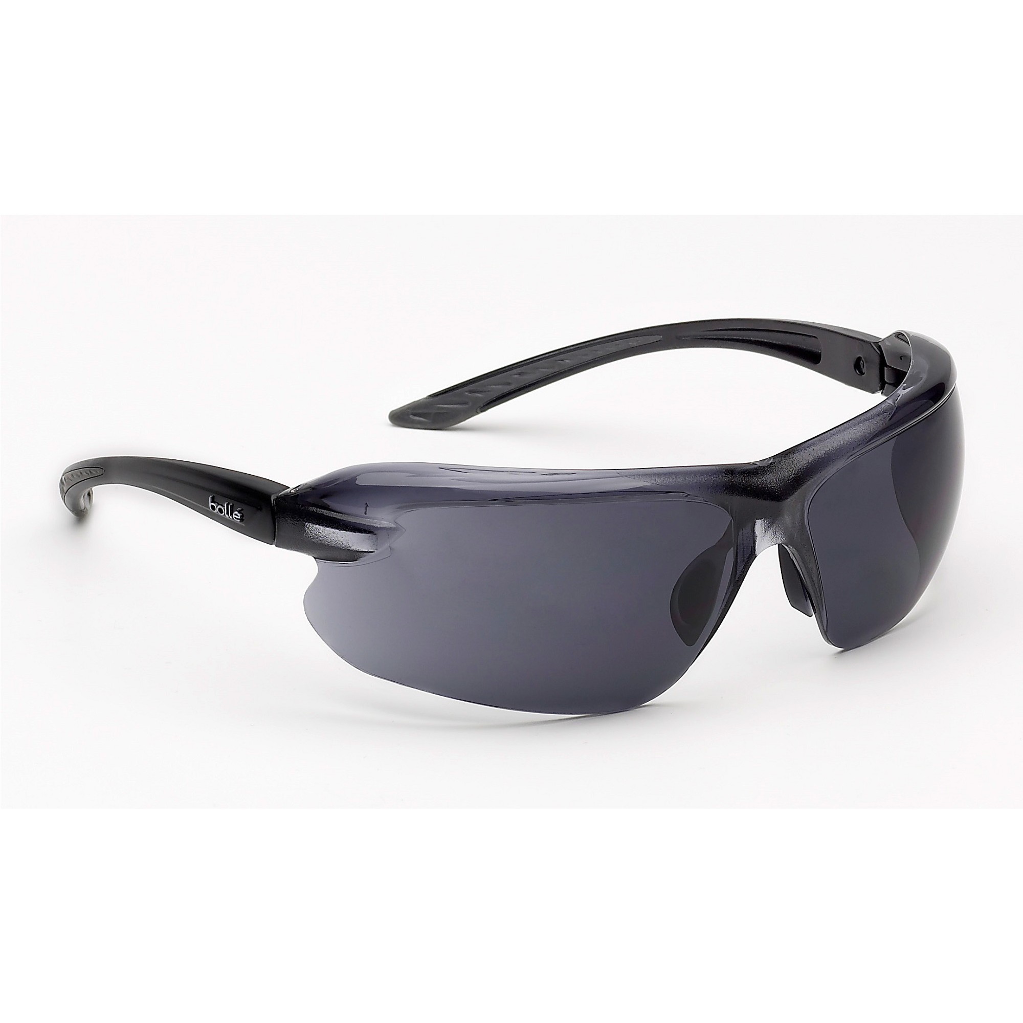 Bolle 40182 IRI-S Safety Glasses - Black/Grey Temples - Smoke Anti-Fog ...