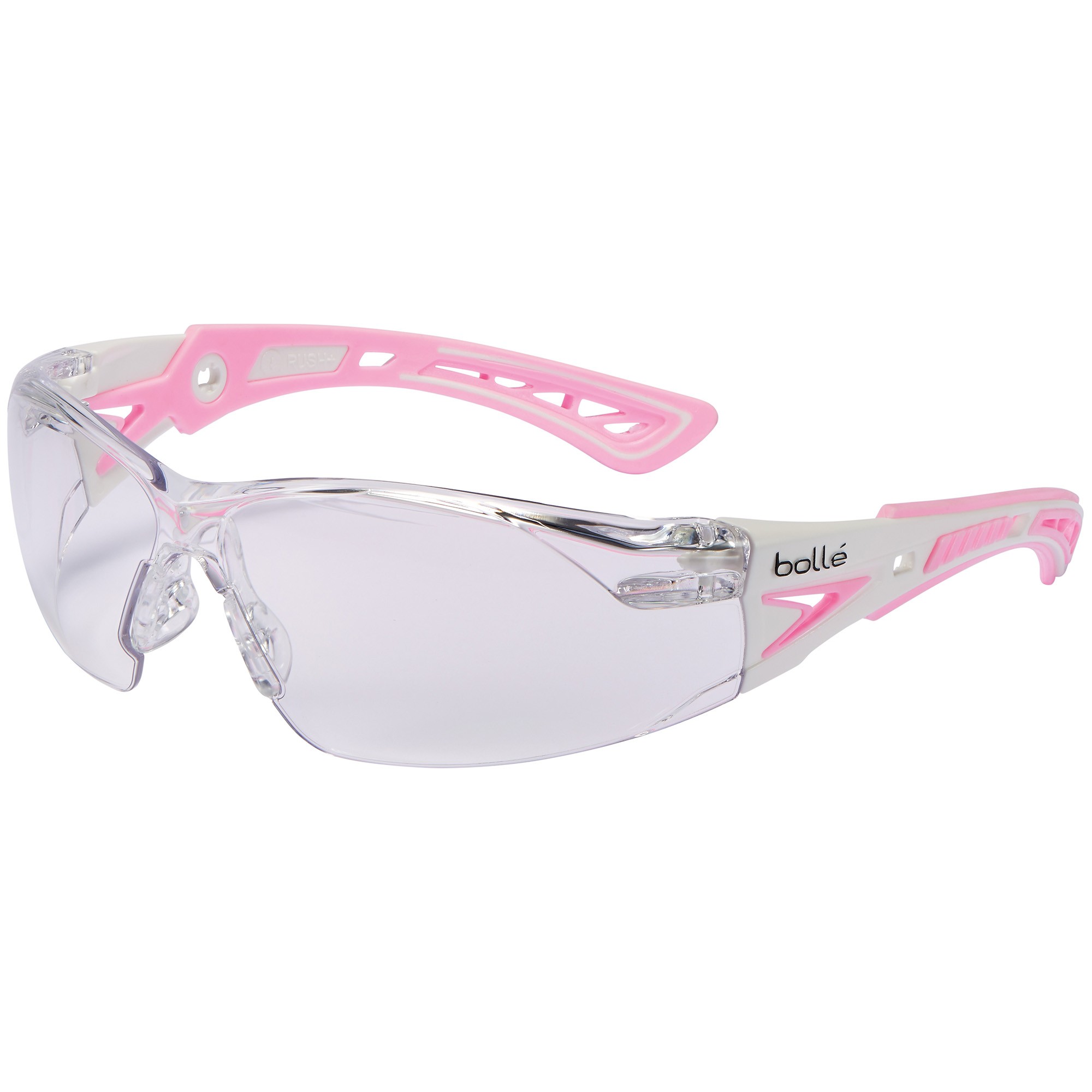 Bolle 40254 Rush Small Safety Glasses - Pink/White Temples - Clear Anti ...