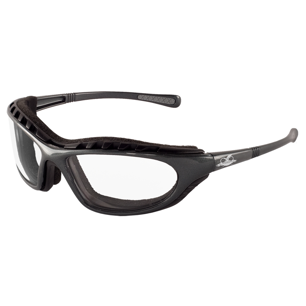 Bullhead BH1391AF Steelhead Safety Glasses Gray Foam Lined Frame