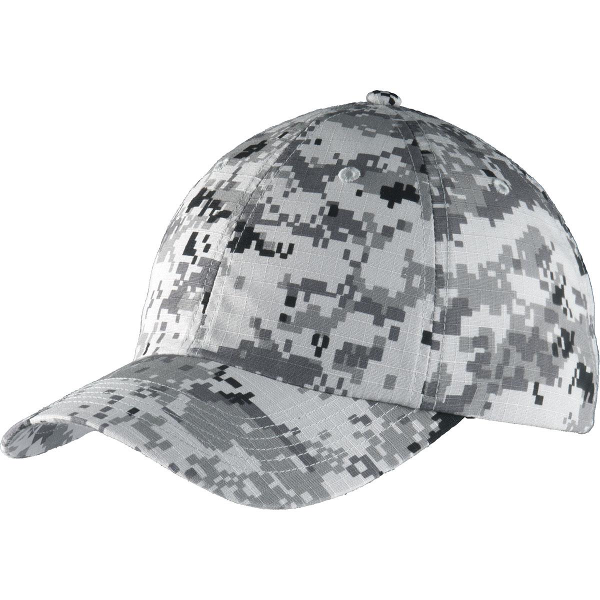 Port Authority C925 Digital Ripstop Camouflage Cap - Grey Camo ...