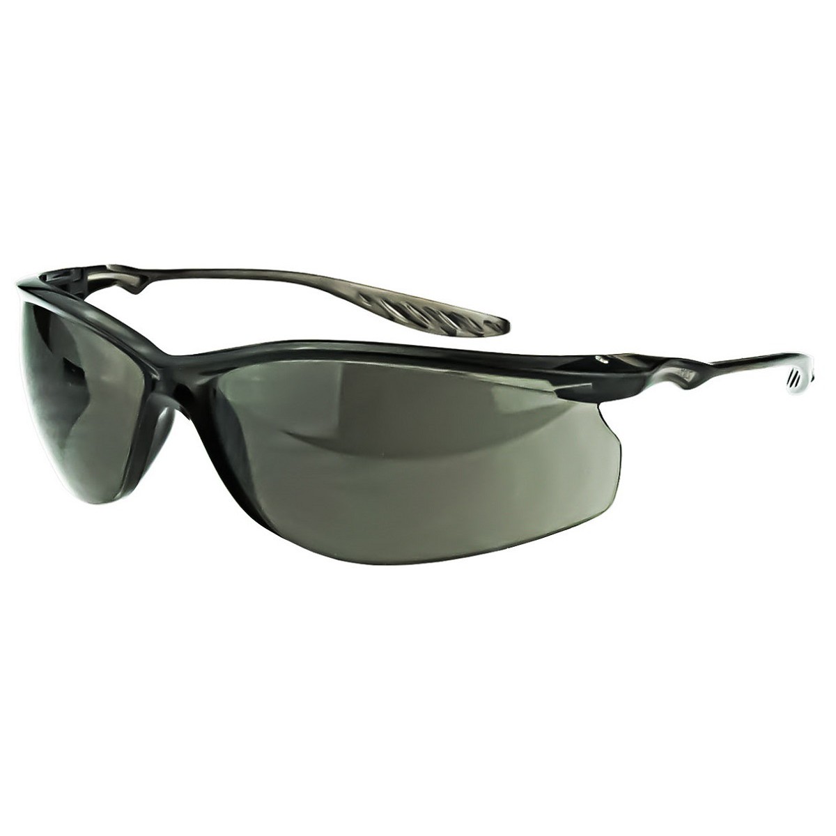 CrossFire 3741 24Seven Safety Glasses Black Frame Smoke Lens