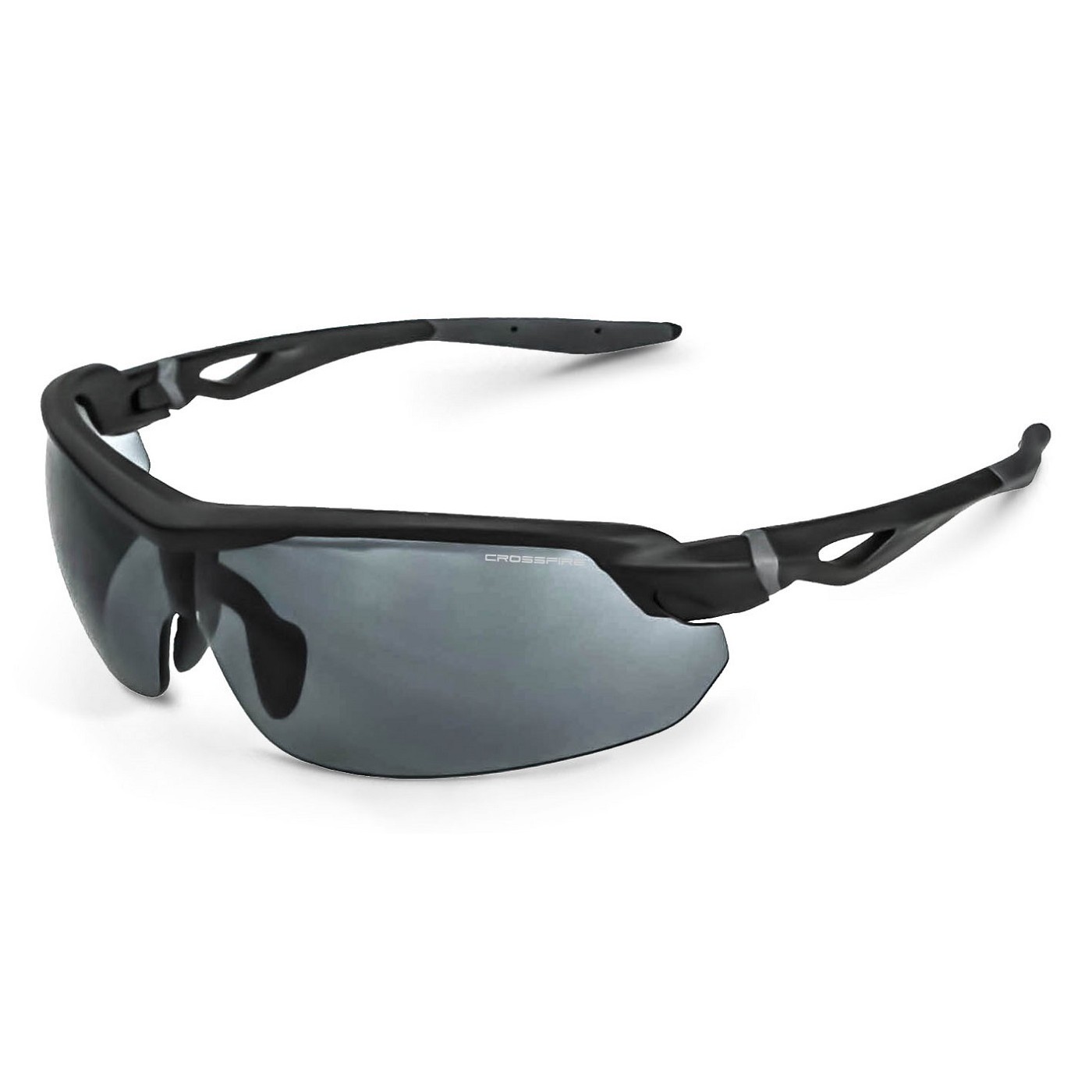 CrossFire 39221 Cirrus Safety Glasses Black Frame Smoke Lens
