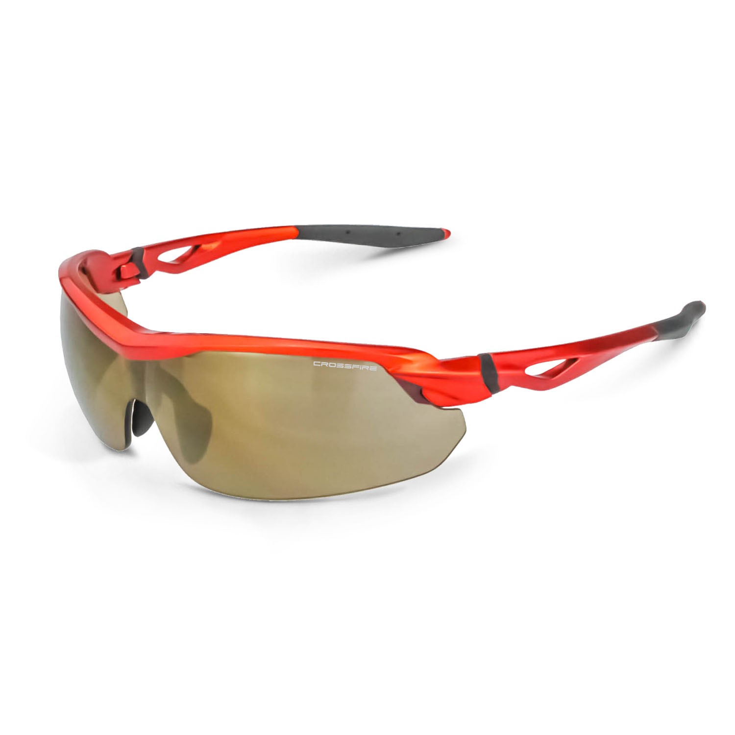CrossFire 39812 Cirrus Safety Glasses Orange Frame Gold Mirror Lens
