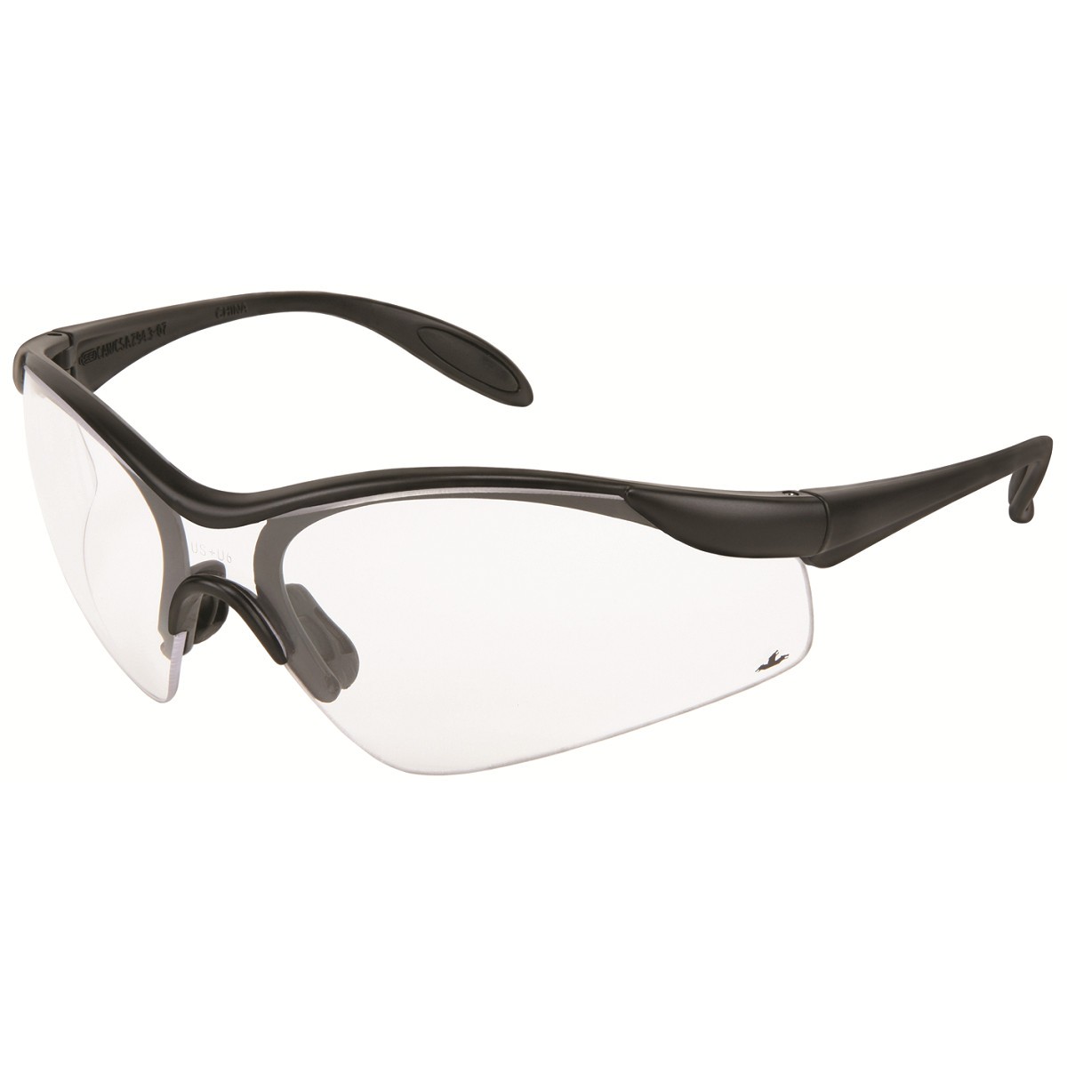 Crews CT93710 Citation 937 Safety Glasses - Black Frame - Clear Lens ...