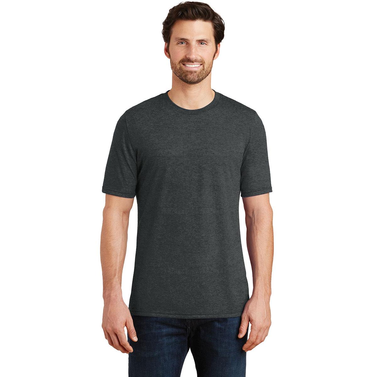 District Made DM130 Mens Perfect Tri Crew Tee - Black Frost ...