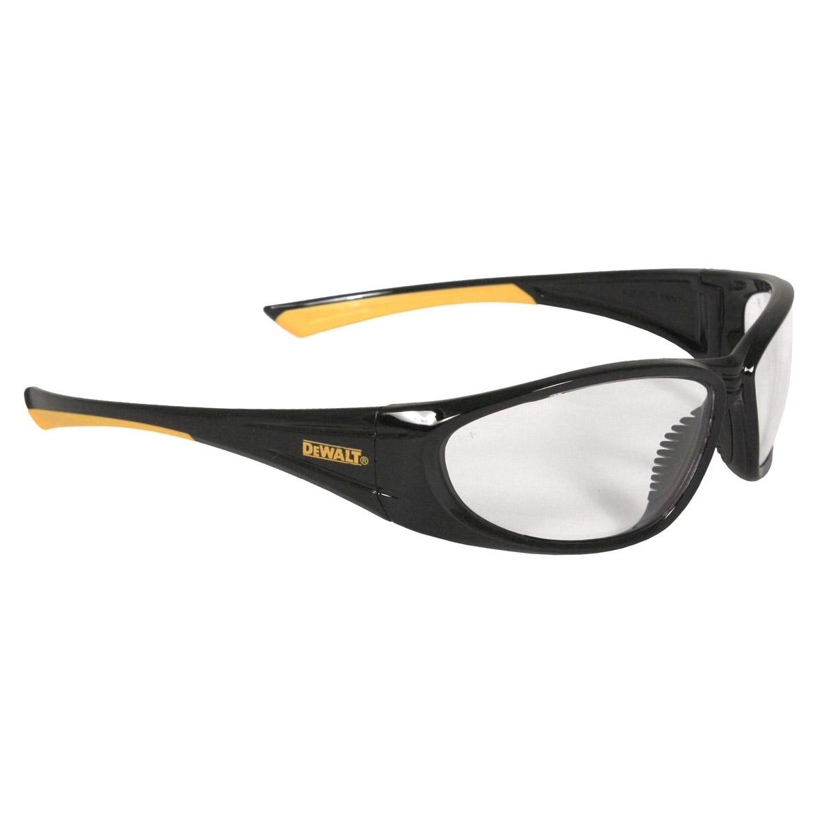 DeWalt DPG981 Gable Safety Glasses Black/Yellow Frame Clear Lens