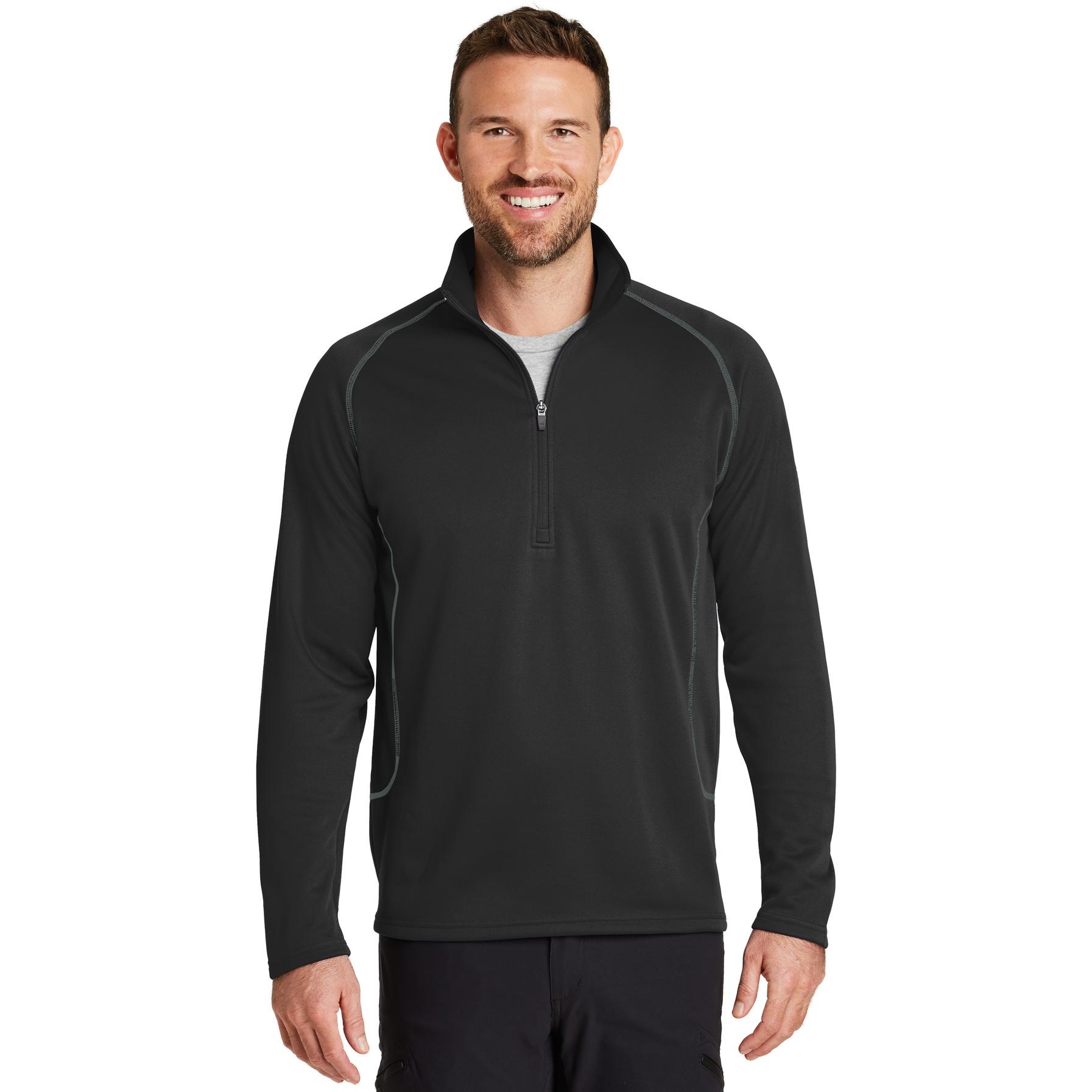 Eddie Bauer EB236 Men's 1/2-Zip Base Layer Fleece - Black | FullSource.com