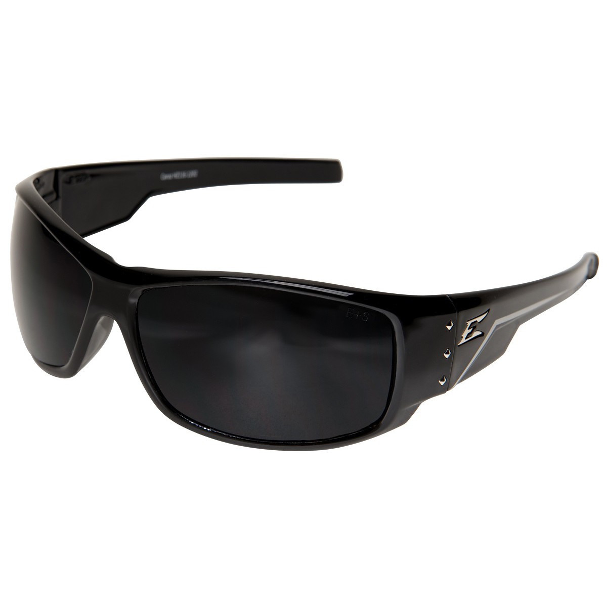Edge HZ116 Caraz Safety Glasses Black Frame Smoke Lens