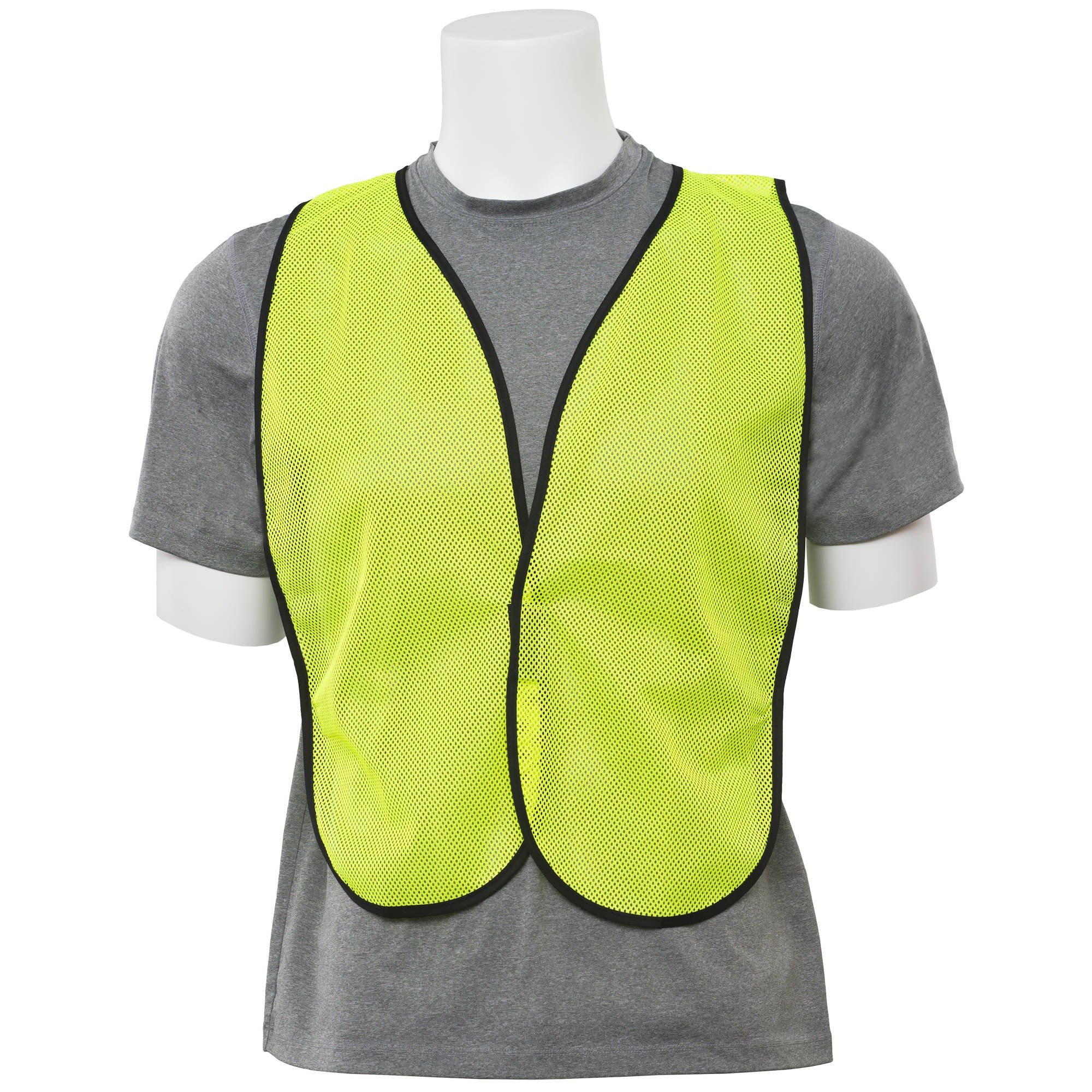 ERB S18 NonANSI Plain Mesh Safety Vest Yellow/Lime