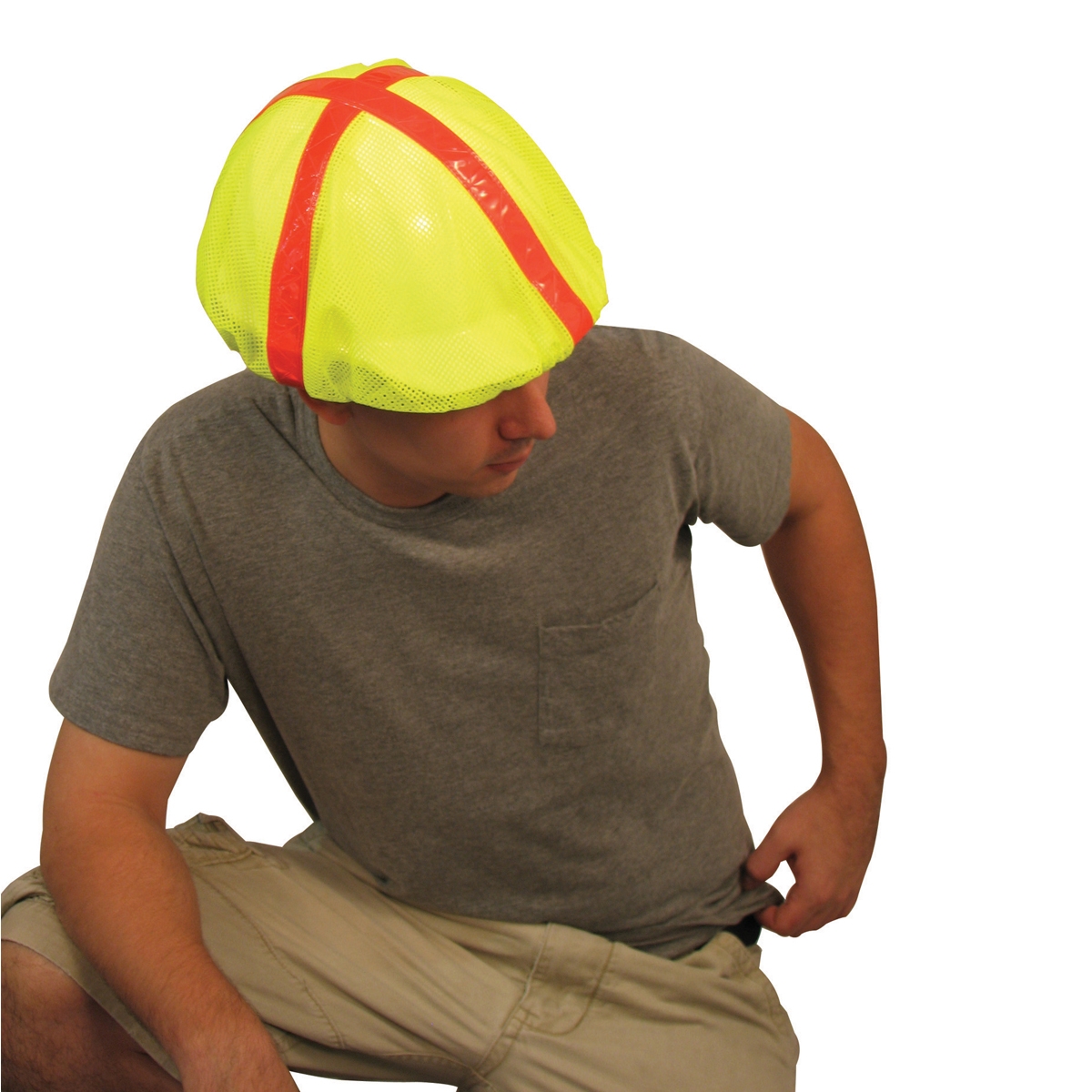 ERB S291 HiViz Hard Hat Cover Yellow/Lime