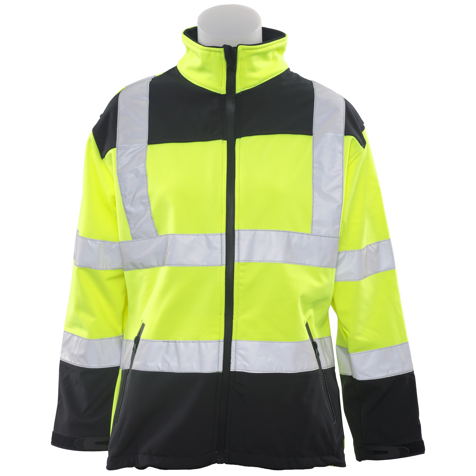 ERB W651 Class 2 Women's Soft Shell Safety Jacket Yellow/Black