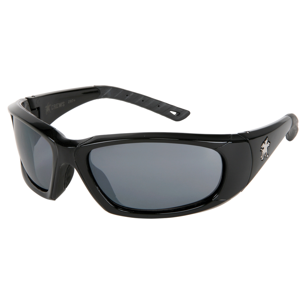 Crews Forceflex 3 Safety Glasses - Black Frame - Gray Anti-fog Lens 