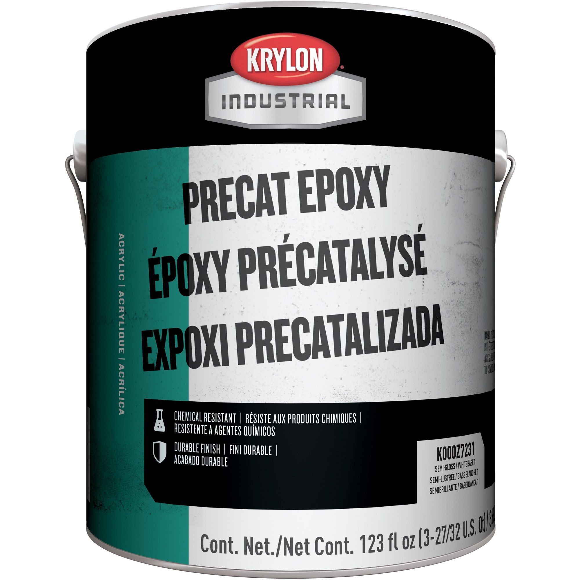 Krylon K000Z723116 PreCat Epoxy Acrylic SemiGloss/White Base 1