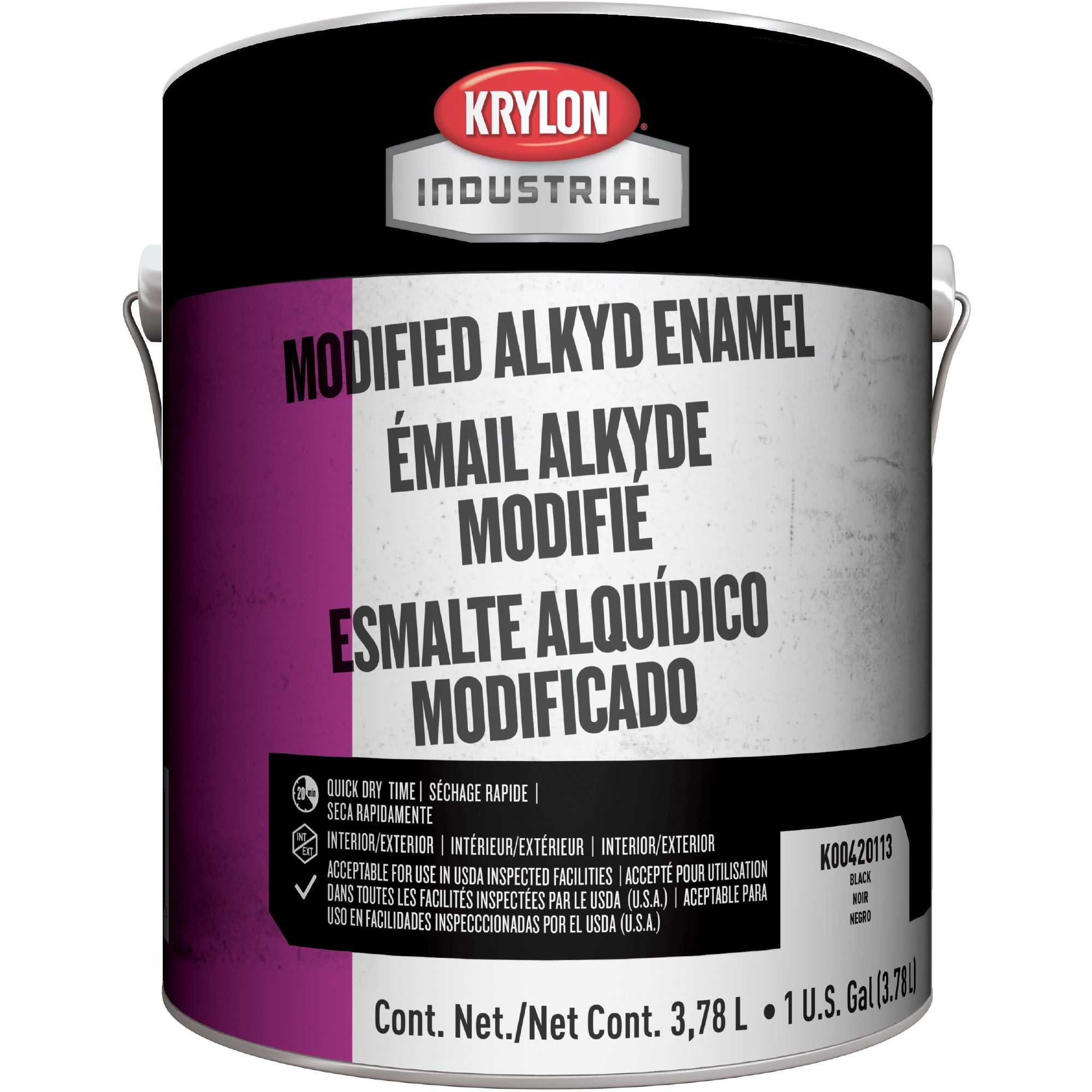 Krylon K0042011316 Modified Alkyd Enamel Black