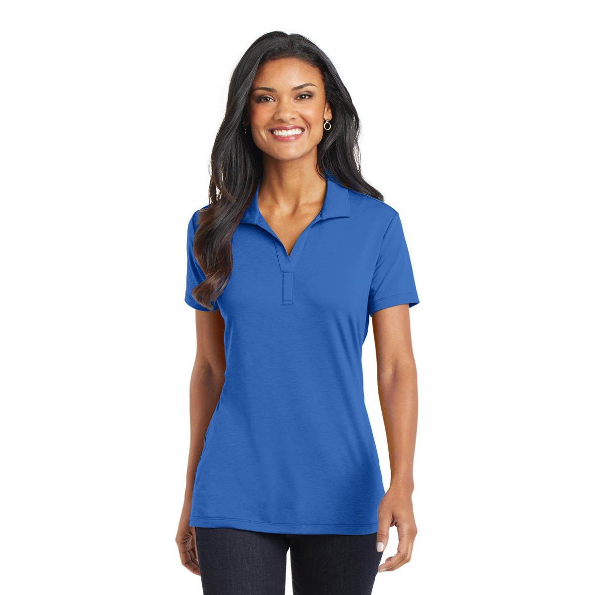 Port Authority L568 Ladies Cotton Touch Performance Polo - Strong Blue ...