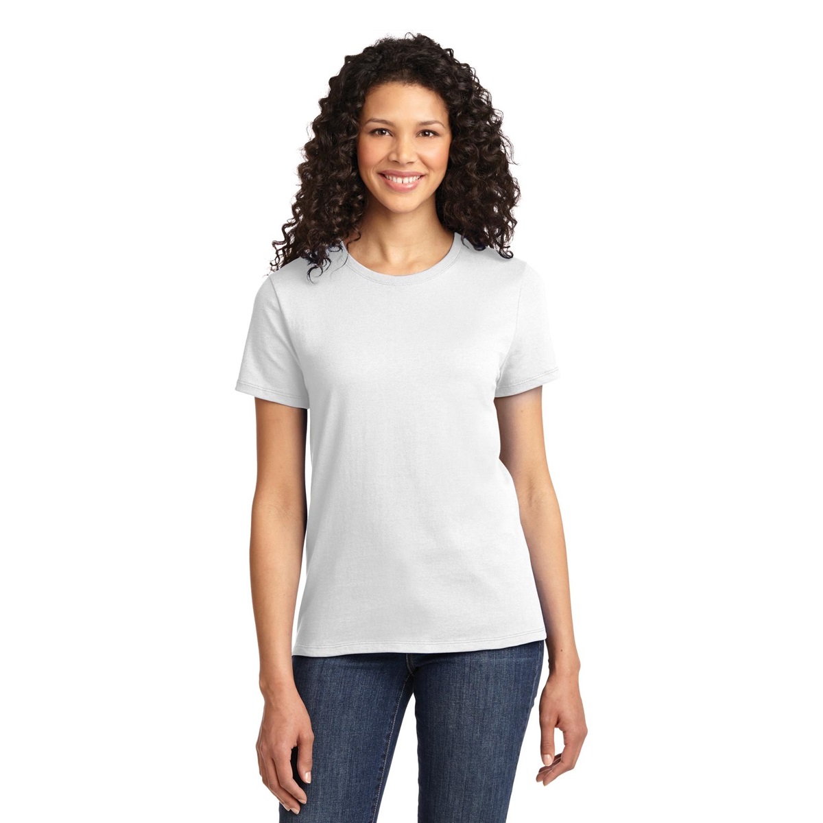 Port & Company LPC61 Ladies Essential T-Shirt - White | FullSource.com