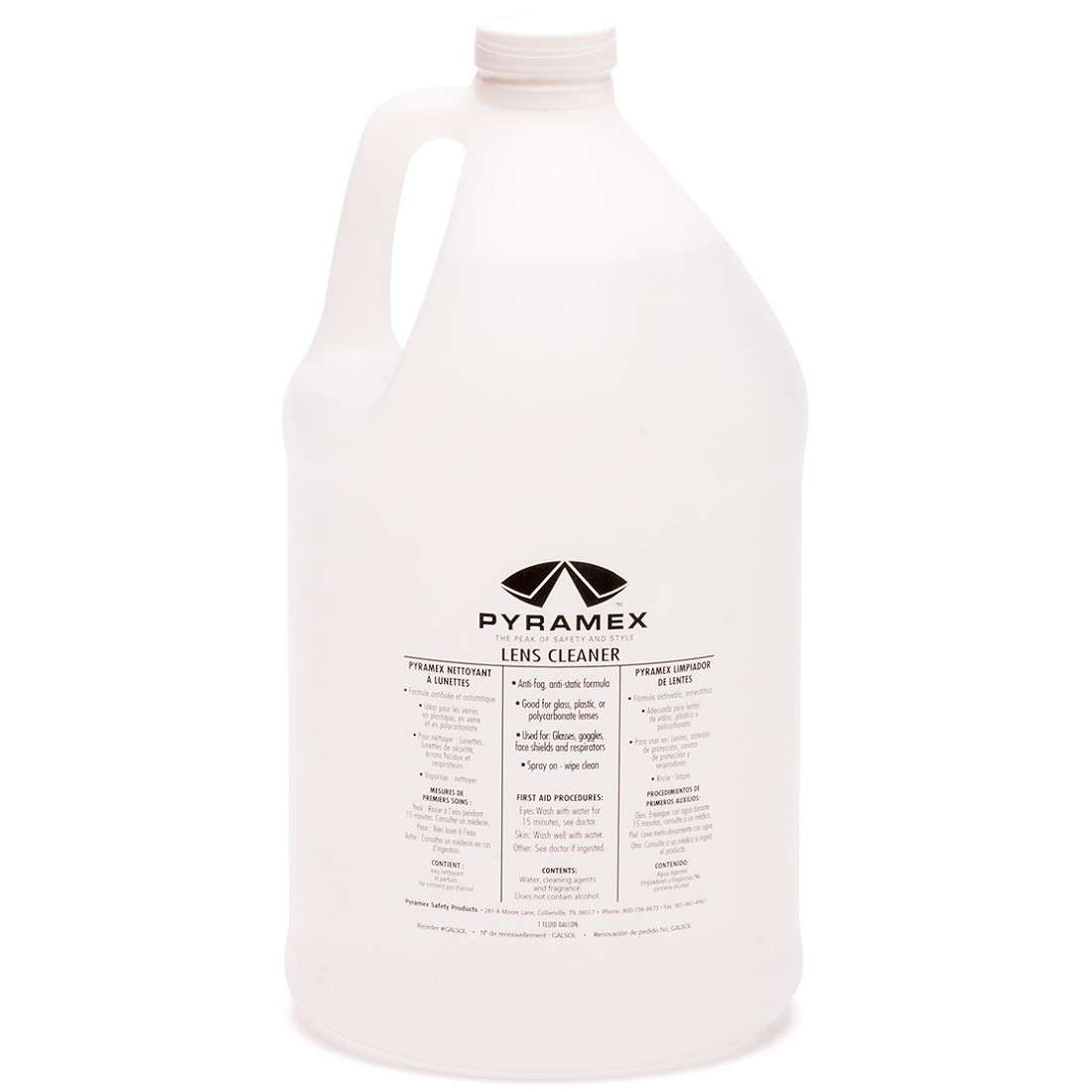 Pyramex GALSOL Lens Cleaning Solution Refill 1 Gallon