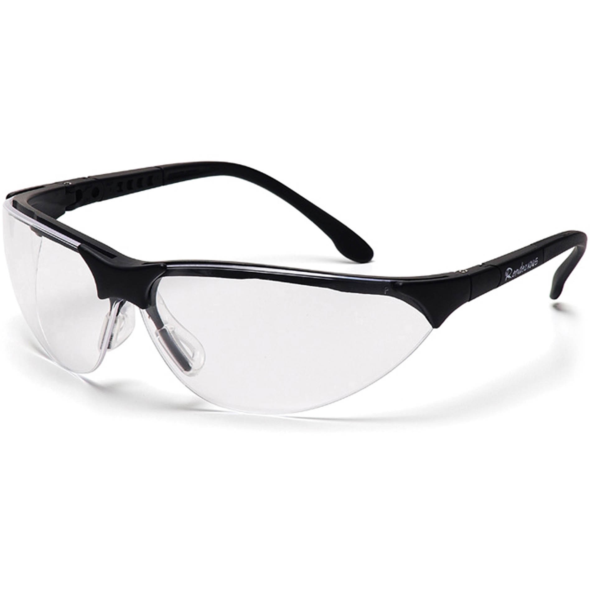 Pyramex Rendezvous Safety Glasses Black Frame Clear AntiFog Lens