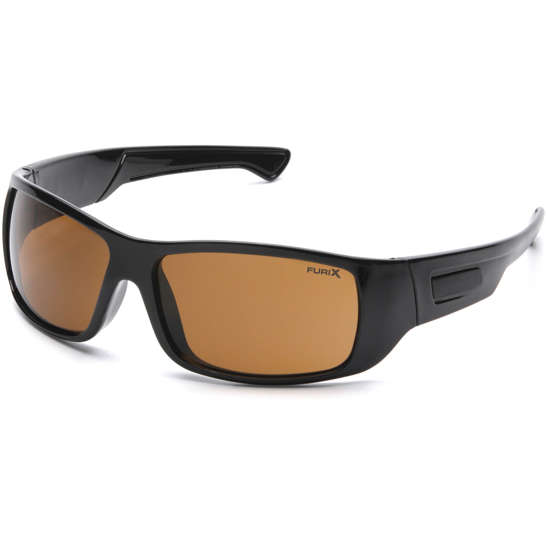 Pyramex Furix Safety Glasses Black Frame Brown AntiFog Lens