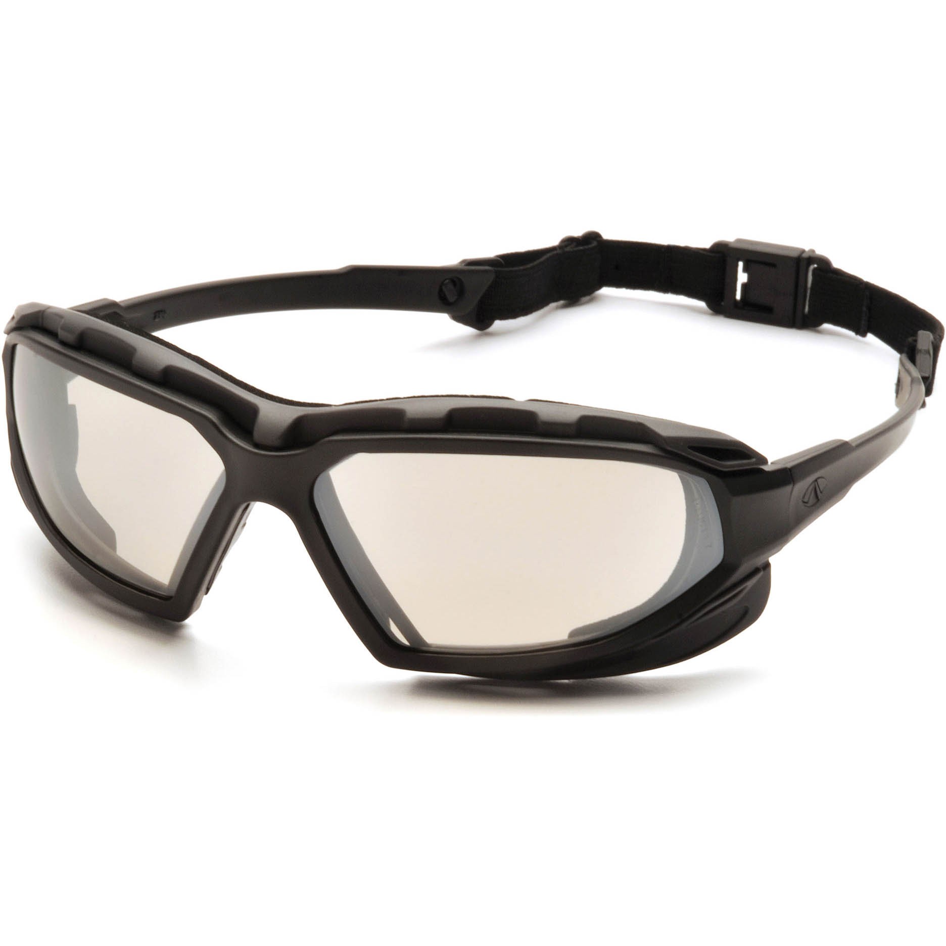 Pyramex Highlander Plus Safety Glasses Black Foam Lined Frame