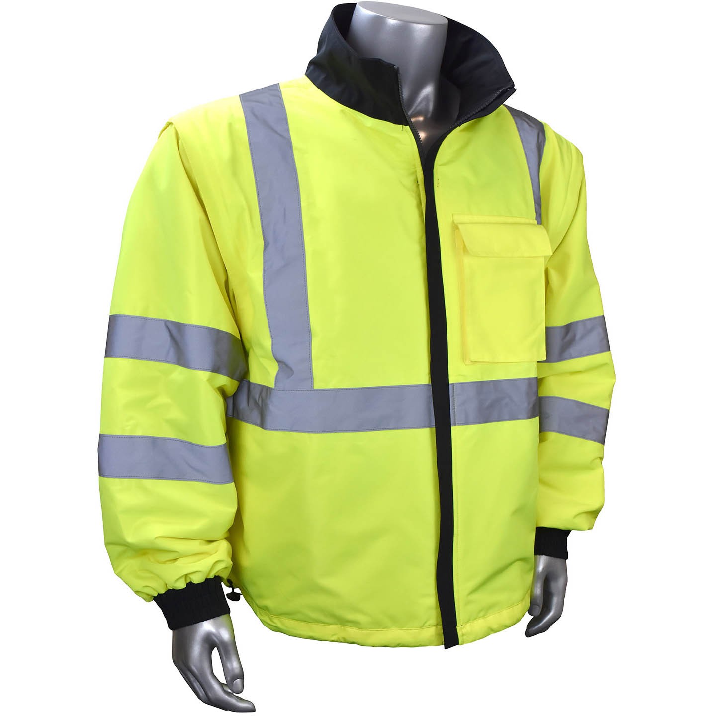 Radians SJ07 Class 3 Reversible Windbreaker Jacket ZipOff Sleeves