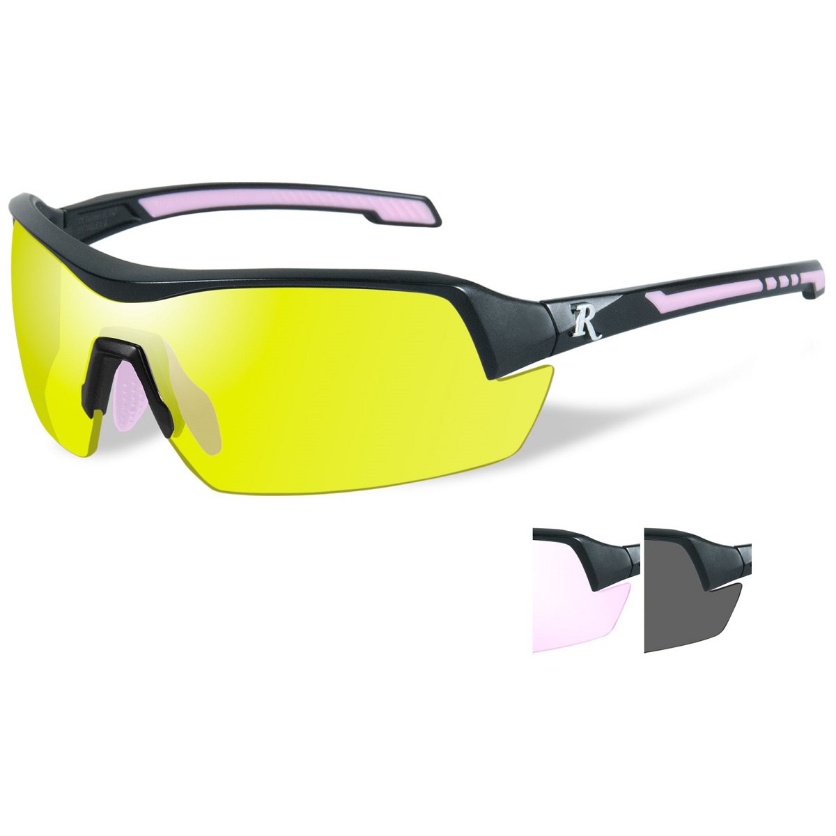 Remington RE203 Ladies Shooting Glasses Kit Black/Pink Frame Three