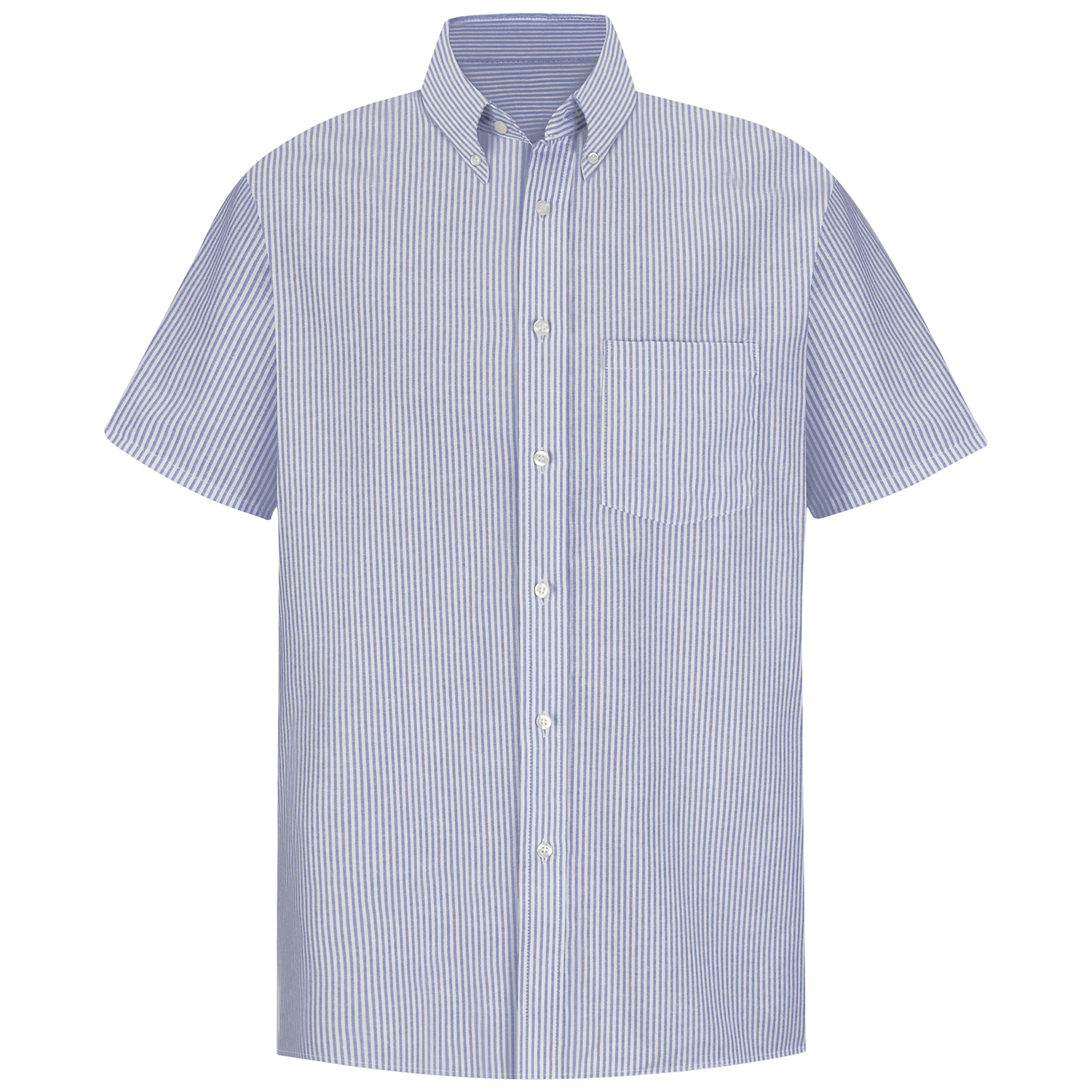 Red Kap Men's Executive Oxford Dress Shirt - Short Sleeve - Blue/White ...