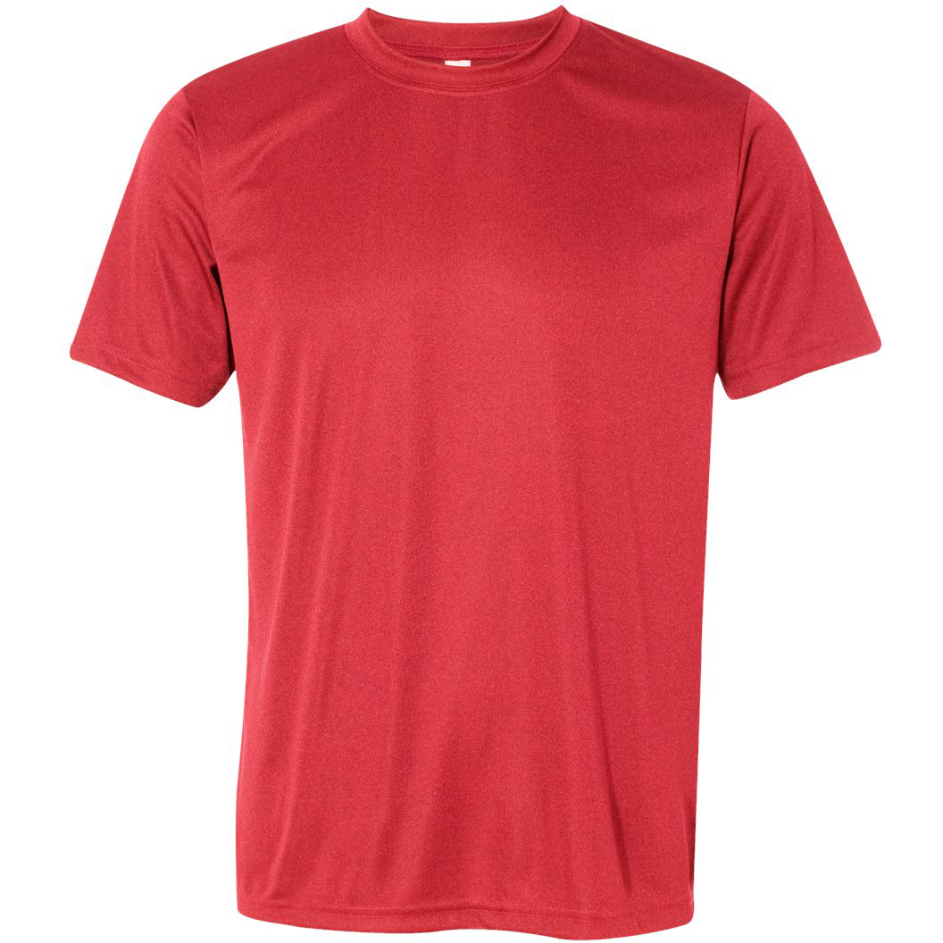 All Sport M1009 Polyester Sport T-Shirt - Heather Red | FullSource.com